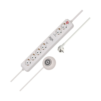 Brennenstuhl Stekkerdoos 6-voudig | Brennenstuhl | 1.5 meter (Voetschakelaar, 4x schakelbaar, Wit) 1159560216 K010813319 - 2