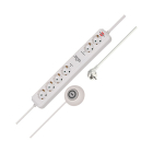 Brennenstuhl Stekkerdoos 6-voudig | Brennenstuhl | 1.5 meter (Voetschakelaar, 4x schakelbaar, Wit) 1159560216 K010813319 - 2