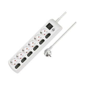 Brennenstuhl Stekkerdoos 6-voudig | Brennenstuhl | 2 meter (6 schakelaars) 1153110126 K120601109 - 2