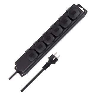 Brennenstuhl Stekkerdoos 6-voudig | Brennenstuhl | 2 meter (Binnen/Buiten) 1159970 K060401123 - 2