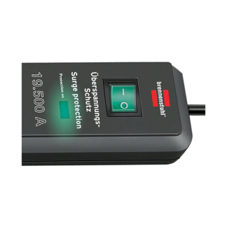 Brennenstuhl Stekkerdoos 6-voudig | Brennenstuhl | 2 meter (Overspanningsbeveiliging, 19.500 A, Schakelaar) 1159540366 K060401107 - 3