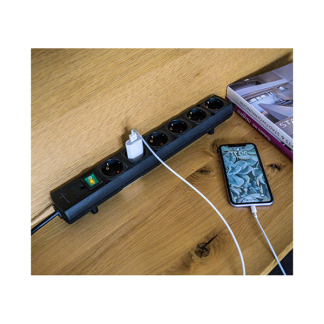 Brennenstuhl Stekkerdoos 6-voudig | Brennenstuhl | 2 meter (Schakelaar, platte stekker) 1153300100 K010813323 - 10