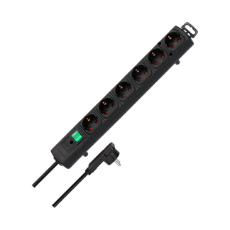 Brennenstuhl Stekkerdoos 6-voudig | Brennenstuhl | 2 meter (Schakelaar, platte stekker) 1153300100 K010813323 - 2