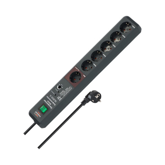 Brennenstuhl Stekkerdoos 6-voudig | Brennenstuhl | 3 meter (Overspanningsbeveiliging, 19.500 A, Schakelaar, Master Slave) 1159490966 K060401105 - 2