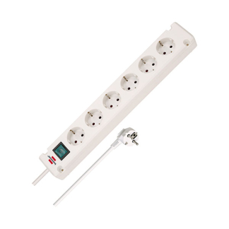 Brennenstuhl Stekkerdoos 6-voudig | Brennenstuhl | 3 meter (Schakelaar, Kindveilig, Wandmontage, Wit) 1150650326 K120601123 - 2