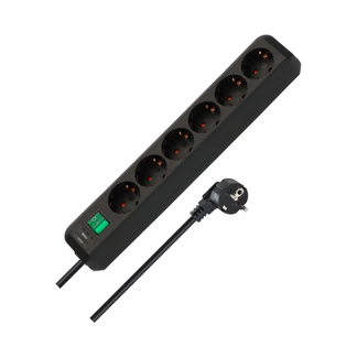 Brennenstuhl Stekkerdoos 6-voudig | Brennenstuhl | 3 meter (Schakelaar, Zwart) 1159500400 K010813303 - 2