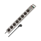 Brennenstuhl Stekkerdoos 8-voudig | Brennenstuhl | 2.5 meter (Overspanningsbeveiliging, 13.500 A, Zilver) 1153340318 K010813410 - 2