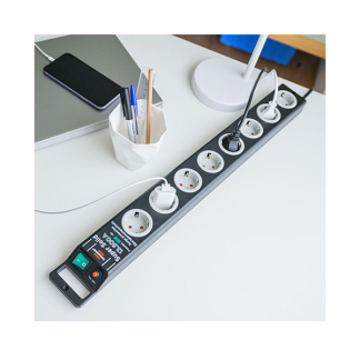 Brennenstuhl Stekkerdoos 8-voudig | Brennenstuhl | 2.5 meter (Overspanningsbeveiliging, 13.500 A, Zwart) 1153380318 K010813411 - 9