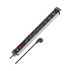 Brennenstuhl Stekkerdoos 8-voudig | Brennenstuhl | 2 meter (19 inch, 1U, Schakelaar, Aluminium) 1390007018 K010813801 - 2