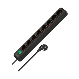 Brennenstuhl Stekkerdoos 8-voudig | Brennenstuhl | 3 meter (Schakelaar, Zwart) 1159300018 K010813400 - 2