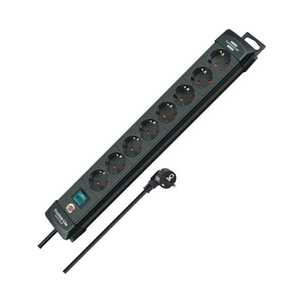 Brennenstuhl Stekkerdoos 8-voudig | Brennenstuhl | 3 meter (Schakelaar, Zwart) 1951180100 K010813403 - 2