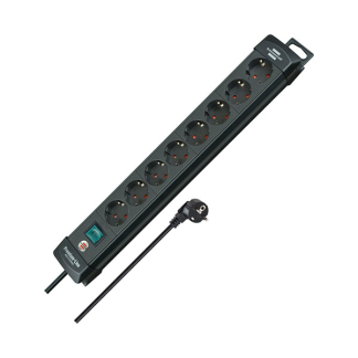 Brennenstuhl Stekkerdoos 8-voudig | Brennenstuhl | 3 meter (Schakelaar, Zwart) 1951180100 K010813403 - 2