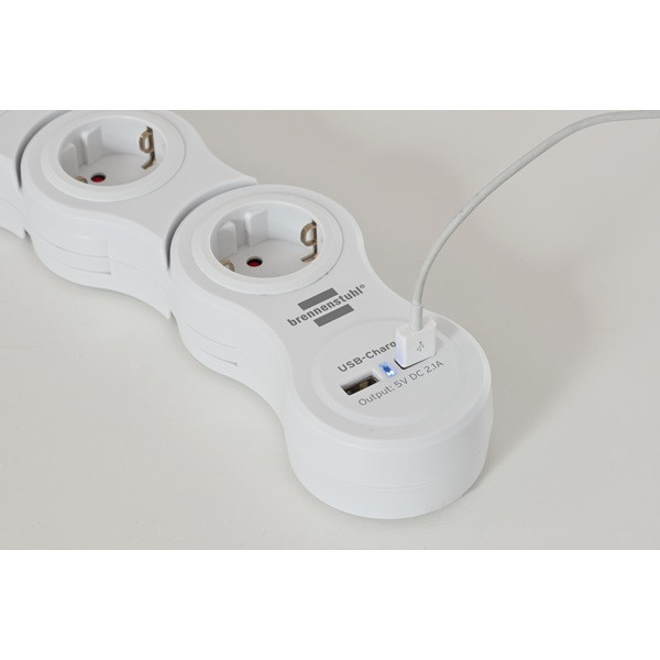 Brennenstuhl Stekkerdoos met USB | Brennenstuhl | 1.4 meter (5-voudig, Flexibel) 1155350210 A120300090 - 7