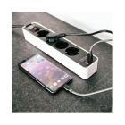 Brennenstuhl Stekkerdoos met USB | Brennenstuhl | 1.5 meter (4-voudig, Schakelaar, Wit/Zwart) 1153240026 A120300086 - 6