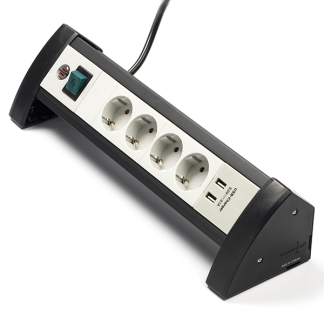 Brennenstuhl Stekkerdoos met USB | Brennenstuhl | 1.8 meter (4-voudig, Desktop, Schakelaar) 1156250534 B010813108 - 1