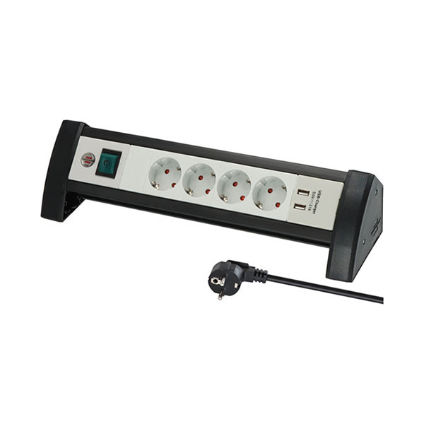 Brennenstuhl Stekkerdoos met USB | Brennenstuhl | 1.8 meter (4-voudig, Desktop, Schakelaar) 1156250534 B010813108 - 2