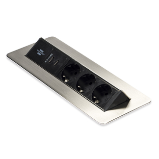 Brennenstuhl Stekkerdoos met USB | Brennenstuhl | 2 meter (3-voudig, Inbouw, Inklapbaar) 1396200113 A120300094 - 