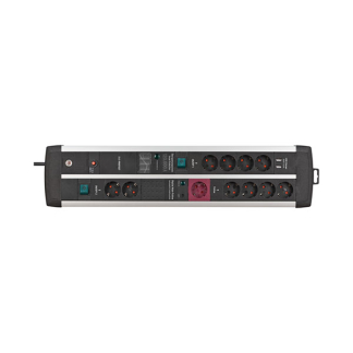 Brennenstuhl Stekkerdoos met USB | Brennenstuhl | 3 meter (11-voudig, 2x USB A, Master Slave, Overspanningsbeveiliging, 120.000 A, Schakelaars) 1392000230 B170202713 - 3