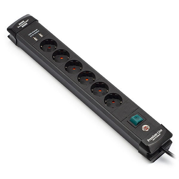 Brennenstuhl Stekkerdoos met USB | Brennenstuhl | 3 meter (6-voudig, Schakelaar) 1951160602 A170202710 - 1