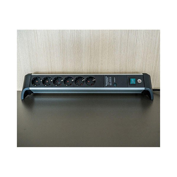 Brennenstuhl Stekkerdoos met overspanningsbeveiliging | Brennenstuhl | 3 meter (6-voudig, 60.000 A, Aluminium) 1391020600 A060401140 - 5