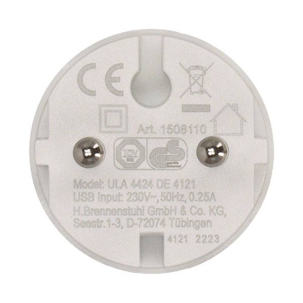 Brennenstuhl USB A oplader | Brennenstuhl | 1 poort (USB A, 12W) 1508110 K050801087 - 3