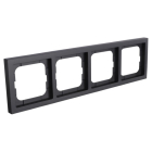 Busch Jaeger Afdekraam | Busch-Jaeger | Future Linear (4-voudig, Zwart) 66.055.26 K180107925 - 1