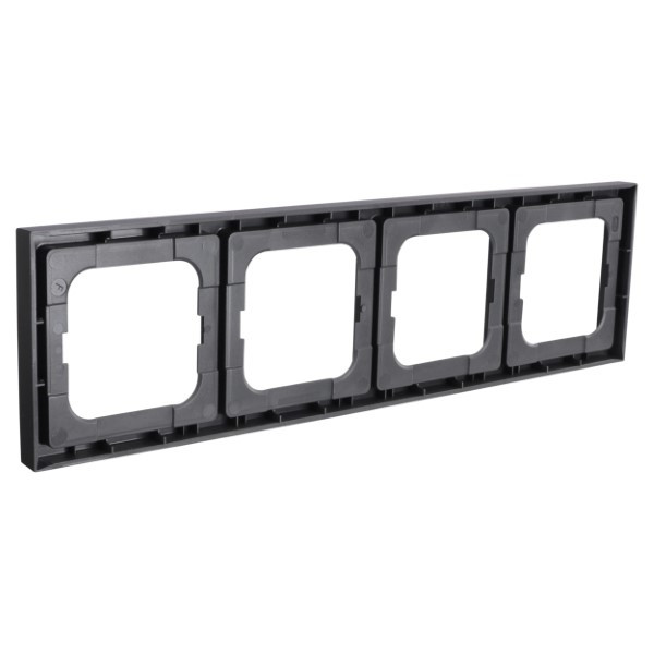 Busch Jaeger Afdekraam | Busch-Jaeger | Future Linear (4-voudig, Zwart) 66.055.26 K180107925 - 2