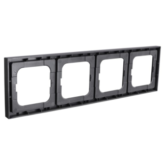 Busch Jaeger Afdekraam | Busch-Jaeger | Future Linear (4-voudig, Zwart) 66.055.26 K180107925 - 2