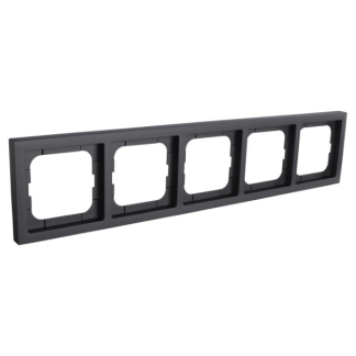 Busch Jaeger Afdekraam | Busch-Jaeger | Future Linear (5-voudig, Zwart) 66.055.28 K180107926 - 1