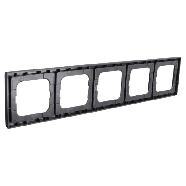 Busch Jaeger Afdekraam | Busch-Jaeger | Future Linear (5-voudig, Zwart) 66.055.28 K180107926 - 2