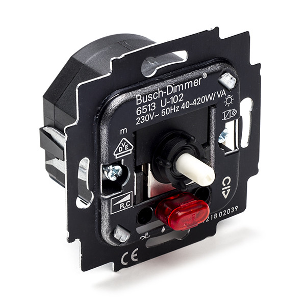 plus Ciro Brein Dimmer - Busch Jaeger (Reflex, Inbouw, Draaiknop, 40 tot 420W) Busch Jaeger  Kabelshop.nl