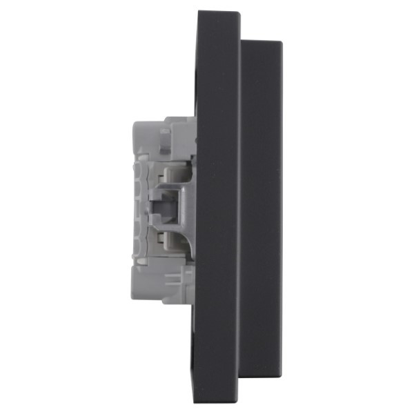 Busch Jaeger Stopcontact | Busch-Jaeger | Future Linear (Geaard, 2-voudig, Zwart) 66.055.50 K180107939 - 2