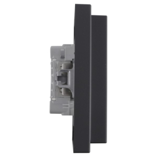 Busch Jaeger Stopcontact | Busch-Jaeger | Future Linear (Geaard, 2-voudig, Zwart) 66.055.50 K180107939 - 2