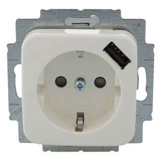 Busch Jaeger Stopcontact met USB | Busch-Jaeger | Reflex (Inbouw, Randaarde, Wit) 66.001.43 K180106616 - 3
