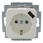 Busch Jaeger Stopcontact met USB | Busch-Jaeger | Reflex (Inbouw, Randaarde, Wit) 66.001.43 K180106616 - 3