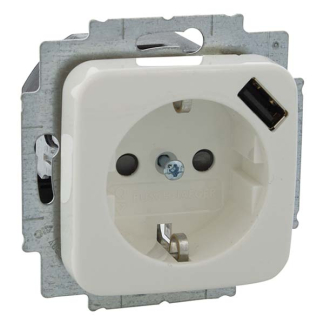 Busch Jaeger Stopcontact met USB | Busch-Jaeger | Reflex (Inbouw, Randaarde, Wit) 66.001.43 K180106616 - 4