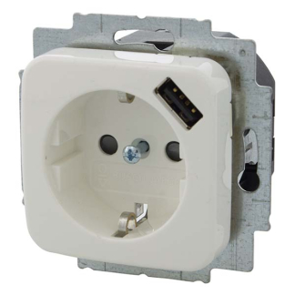 Busch Jaeger Stopcontact met USB | Busch-Jaeger | Reflex (Inbouw, Randaarde, Wit) 66.001.43 K180106616 - 5