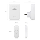 Byron Plug-in deurbel | Byron (Draadloos, 1 ontvanger, 150 meter, Doorsteekstekker) DBY-22313 K170113581 - 5