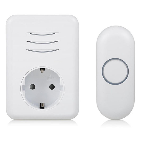 Byron Plug-in deurbel | Byron (Draadloos, 1 ontvanger, 150 meter, Doorsteekstekker) DBY-22313 K170113581 - 1