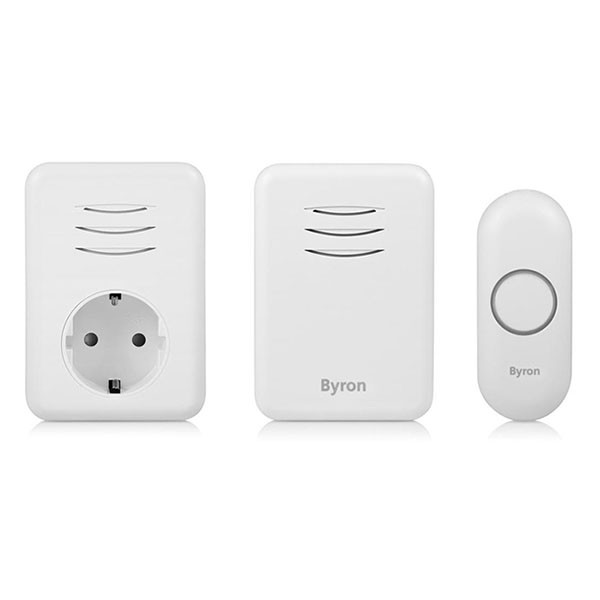 Byron Plug-in deurbel | Byron (Draadloos, 2 ontvangers, 150 meter, Doorsteekstekker) DBY-22316 K170113582 - 1