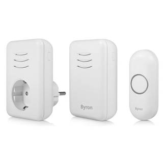Byron Plug-in deurbel | Byron (Draadloos, 2 ontvangers, 150 meter, Doorsteekstekker) DBY-22316 K170113582 - 2