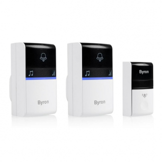Byron Plug-in deurbel | Byron (Draadloos, 2 ontvangers, Kinetische energie, 100 meter, 80 dB) DBY-23415 K170113573 - 1
