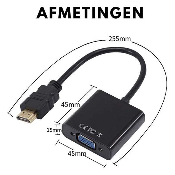 Cablexpert HDMI naar VGA adapter | Cablexpert | 0.15 meter (Full HD) A-HDMI-VGA-04 K010113012 - 5