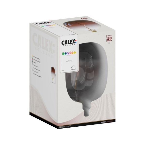 Calex Colors | Avesta | E27 (5W, 130lm, 1800K, Dimbaar, Bruinrood) 426264 K170404150 - 3