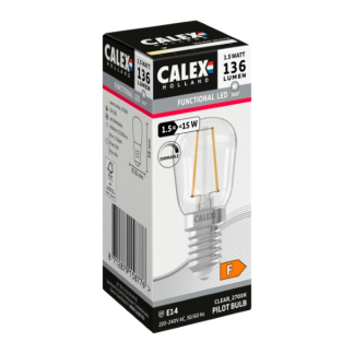 Calex E14 afzuigkaplamp | T26 | Calex (Led, 1.5W, 136lm, 2700K, Dimbaar) 1101009400 K170203137 - 2