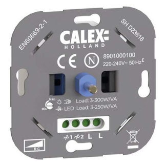 Calex LED dimmer | Calex (Inbouw, Draaiknop, Max. 250 watt) 8901000100 K170202929 - 2