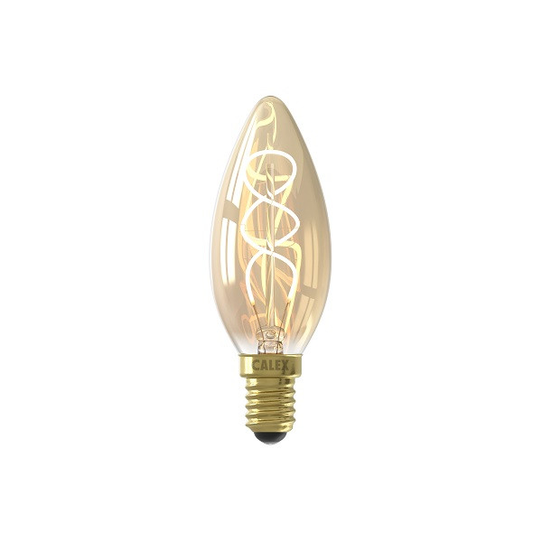 led lamp e14 kaars calex 4w 150lm 2100k goud dimbaar calex kabelshop nl