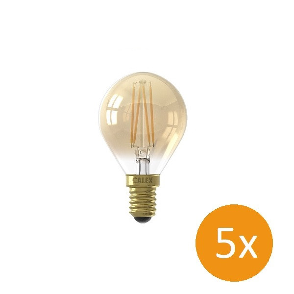 led lamp e14 kogel calex 5 stuks 3 5w 200lm 2100k dimbaar calex kabelshop nl