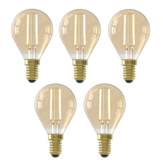 Calex LED lamp E14 | Kogel | Calex (3.5W, 250lm, 2100K, Dimbaar, 5 stuks) 1101004400 V170203762 - 