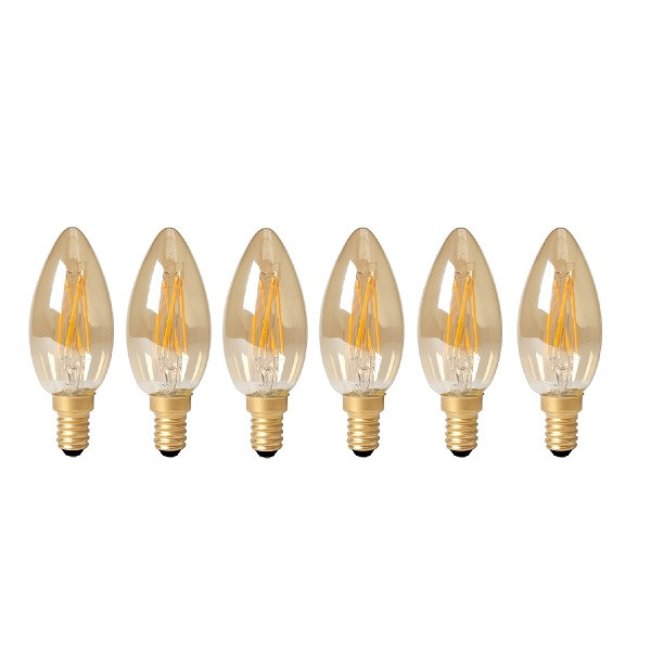 led lamp e14 kaars calex 6 stuks 3 5w 200lm 2100k dimbaar calex kabelshop nl